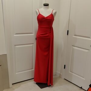 Next Up Elegant Red Evening Gown